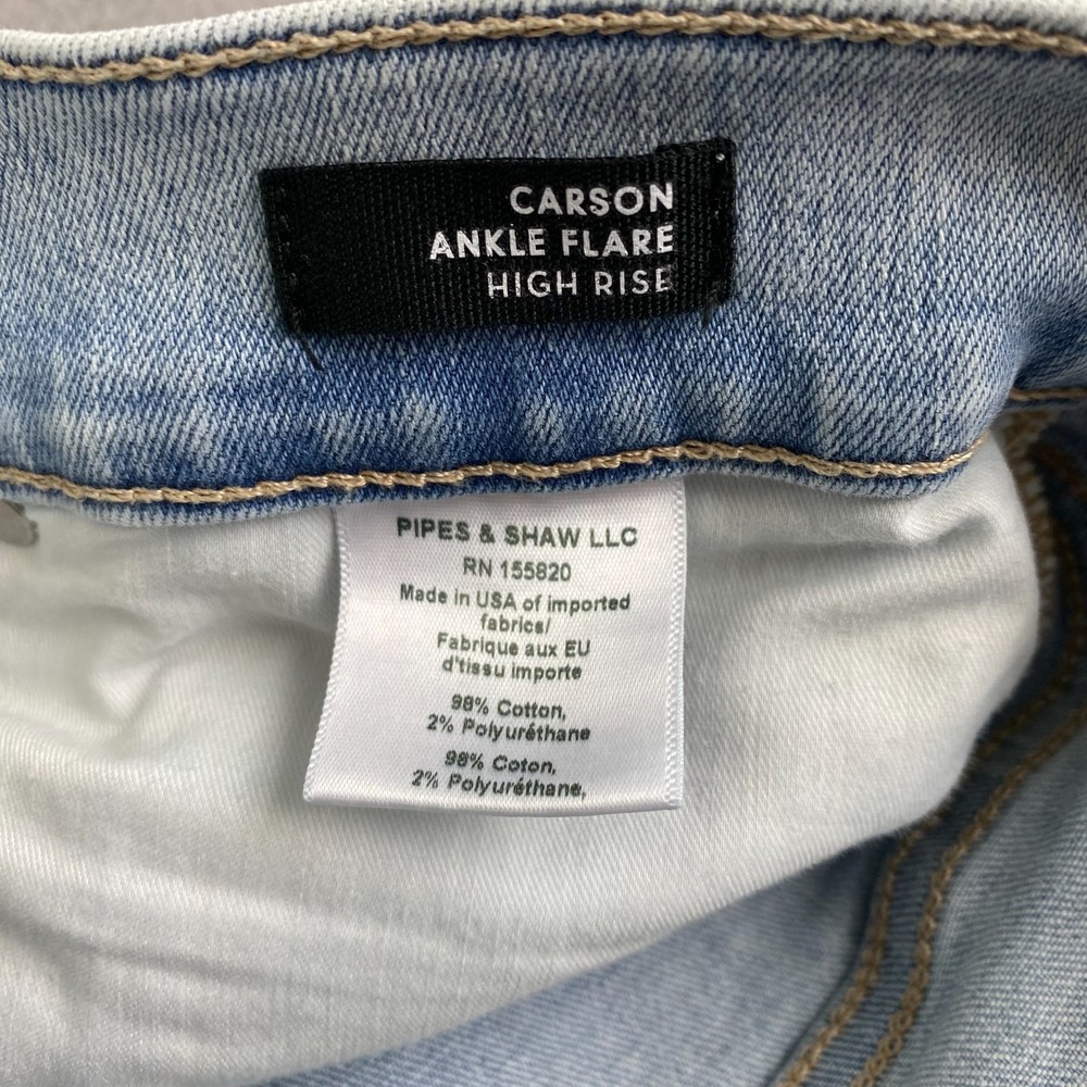 Veronica Beard womens Carson Ankle Flare High Rise Jeans 31x28 everest Wash - Picture 6 of 13